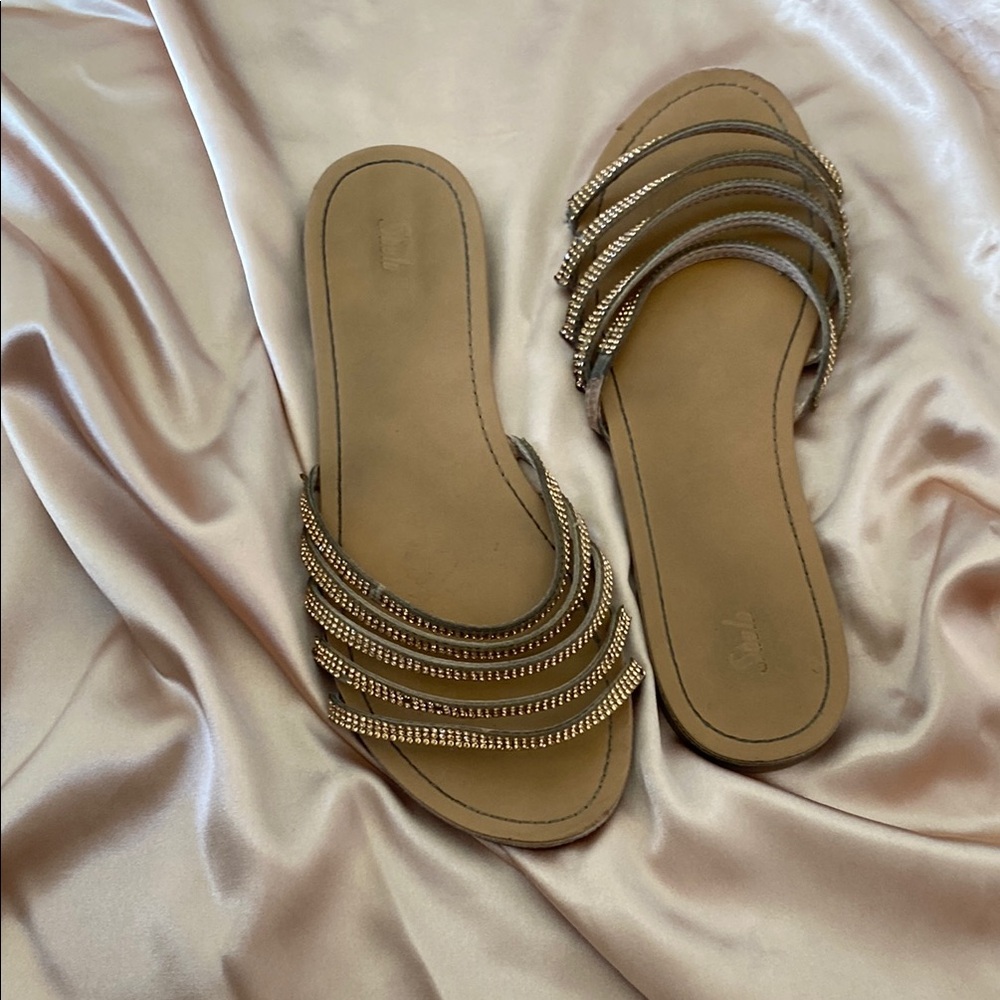 Rose Gold Rhinestone Sandals